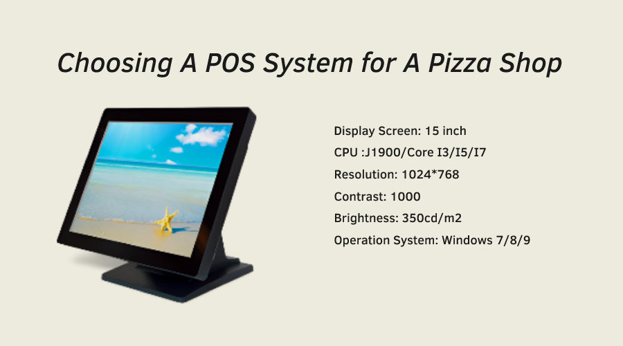 POS terminal for pizza shop