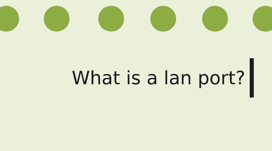 What is a lan port?