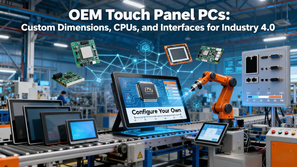 OEM Touch Panel PCs: Custom Dimensions, CPUs, and Interfaces for Industry 4.0